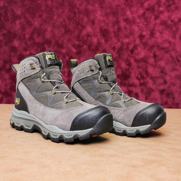 Timberland Pro Women Rockscape Grey Suede Safety Toe Hiker Work Boots sz 8 - Picture 1 of 8